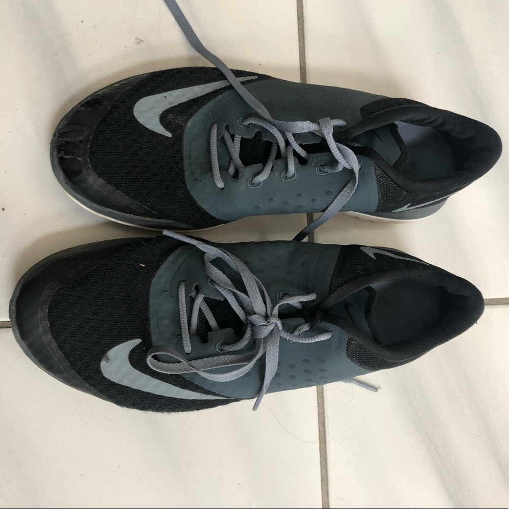 Black Nike running shoes